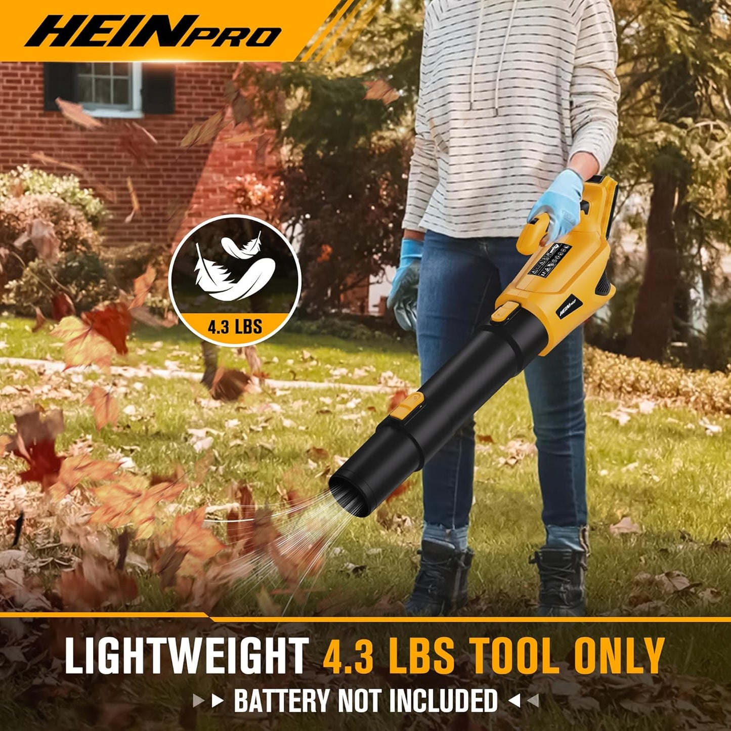 Cordless Leaf Blower Compatible with Dewalt 20V Max Battery, 500CFM/15