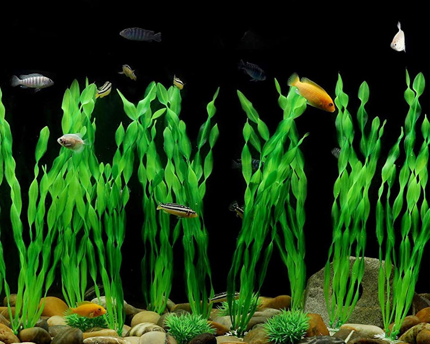 MyLifeUNIT Artificial Seaweed Water Plants for Aquarium, Plastic Fish 
