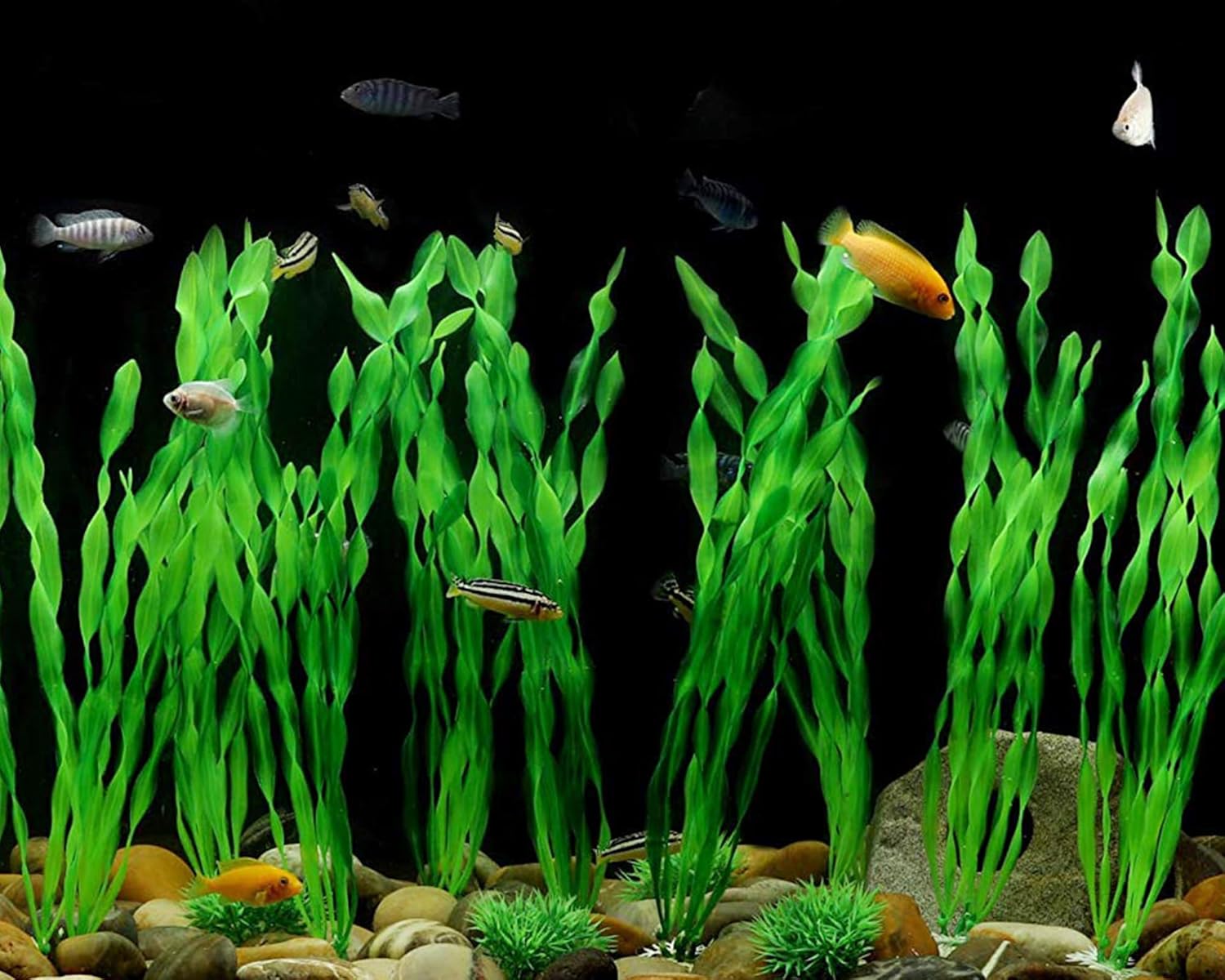 MyLifeUNIT Artificial Seaweed Water Plants for Aquarium, Plastic Fish 