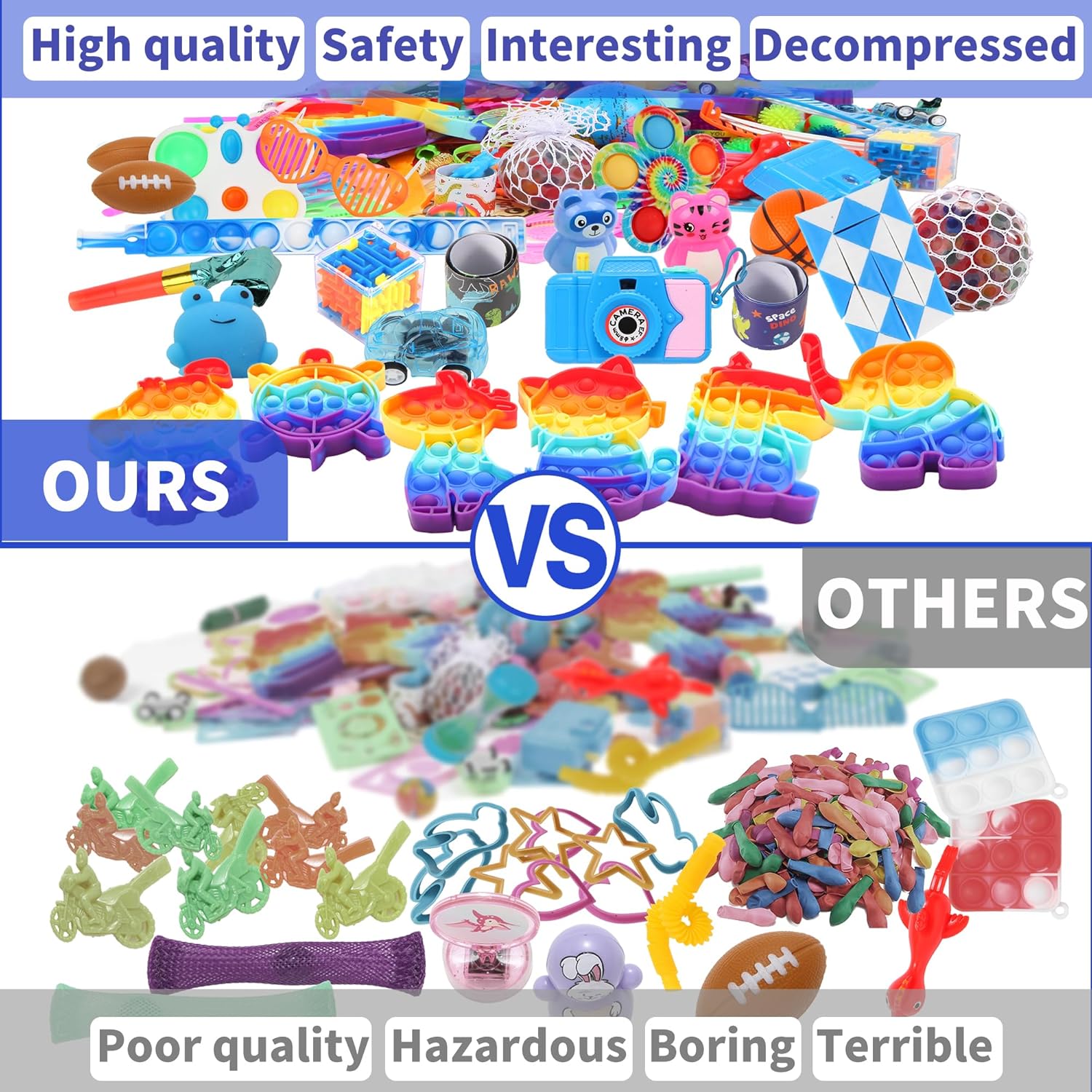 1000 Pcs Party Favors for Kids, Fidget Toys Bulk, Birthday Gift Toys, 