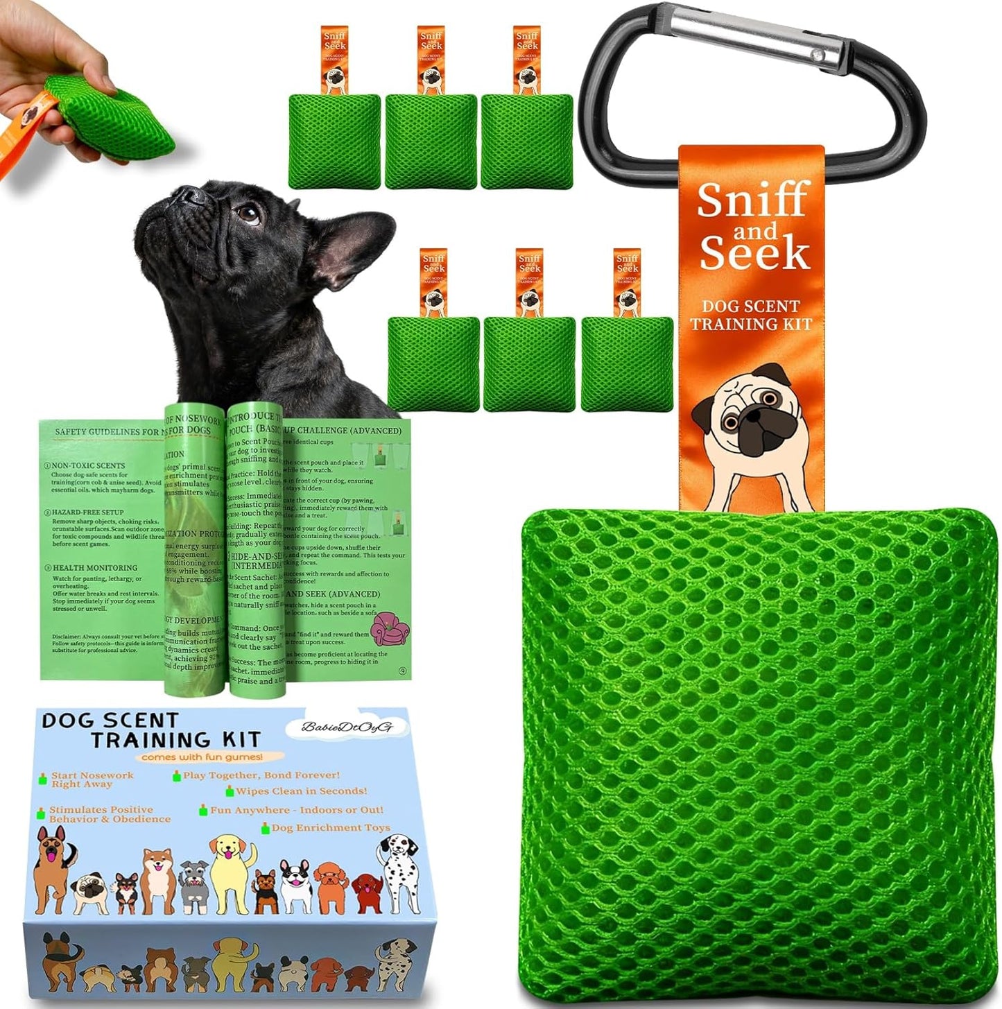 Dog Scent Training kit, Brain Games, Hide and Seek Toys - Fun Nose Wor