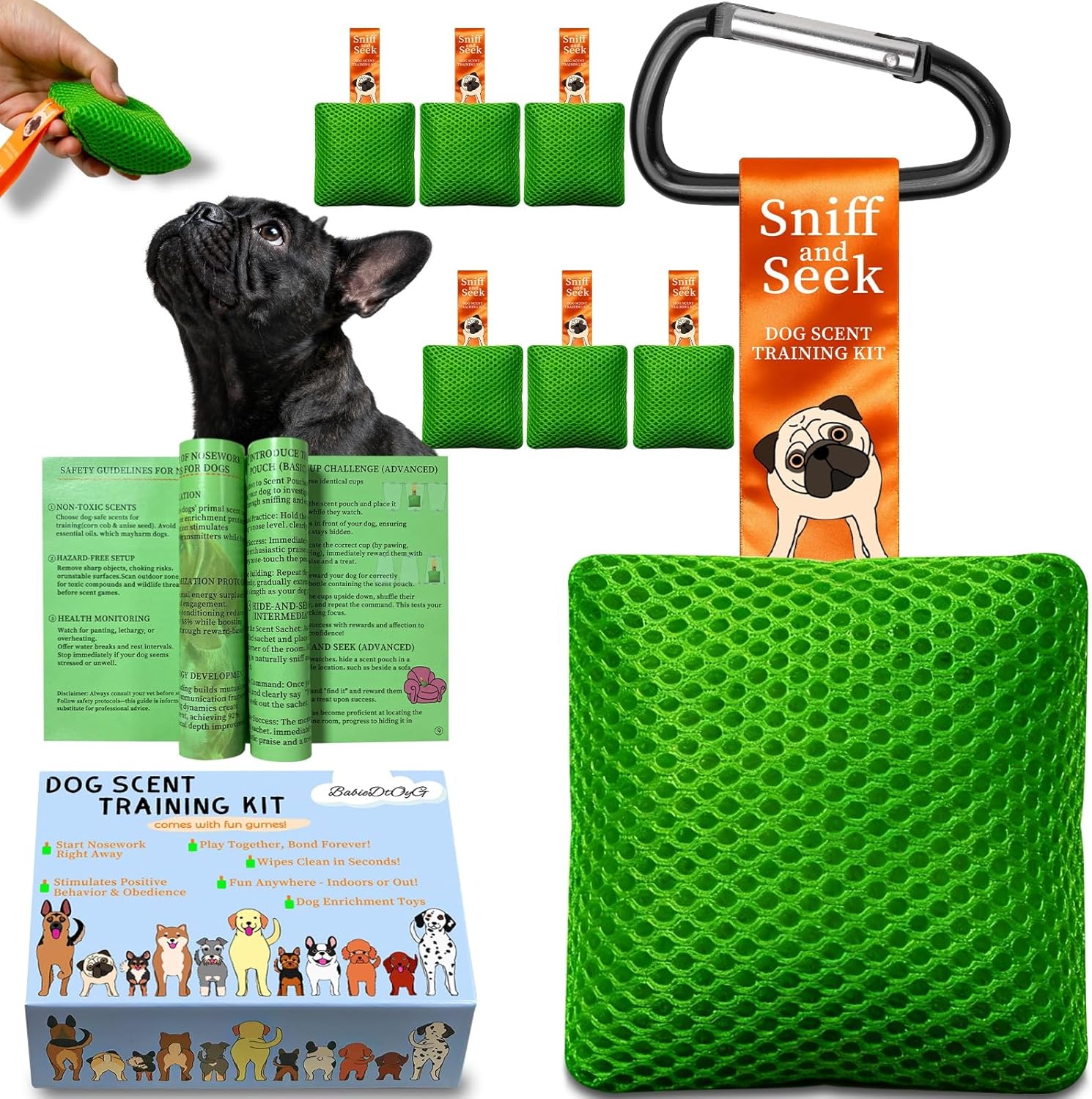 Dog Scent Training kit, Brain Games, Hide and Seek Toys - Fun Nose Wor