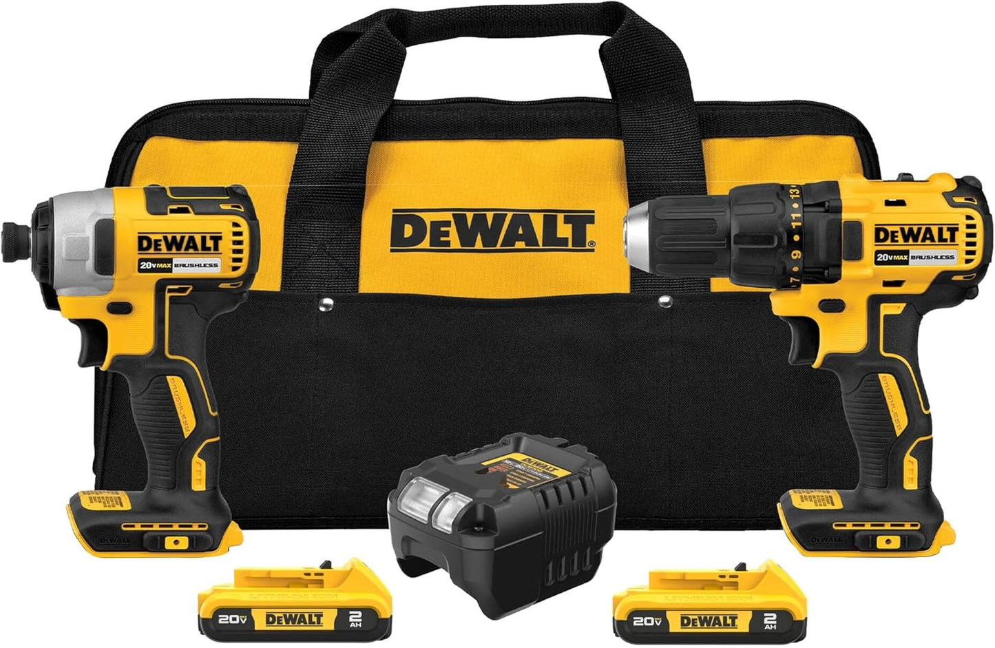 DEWALT 20V MAX Cordless Drill and Impact Driver, Power Drill Brushless