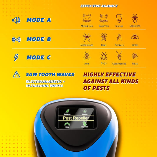 2026 Powerful Mouse Mice Rat Bat Squirrel Repellent (with LCD) - Outdo
