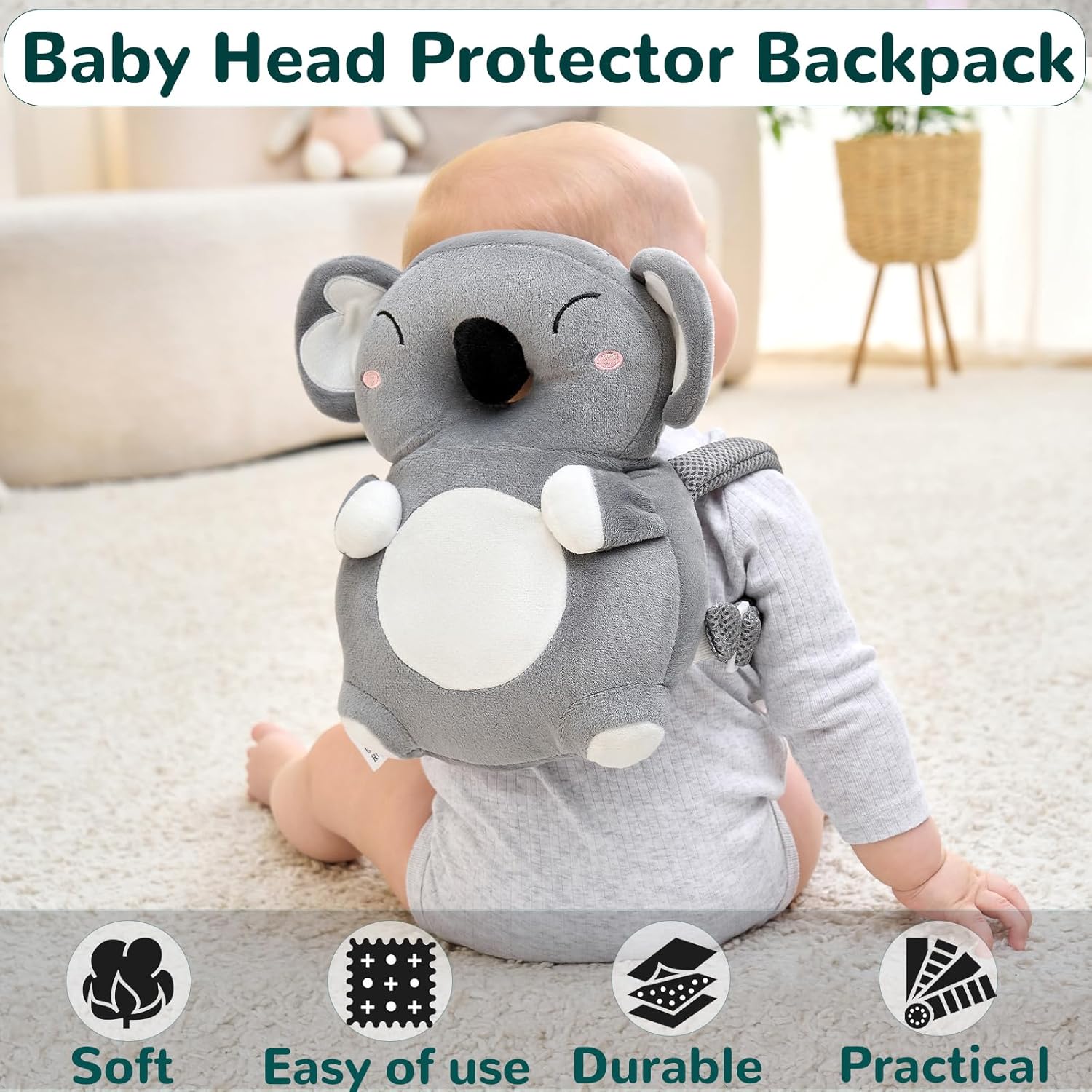 Baby Head Protector Backpack for Falling Crawling and Walking Toddler 
