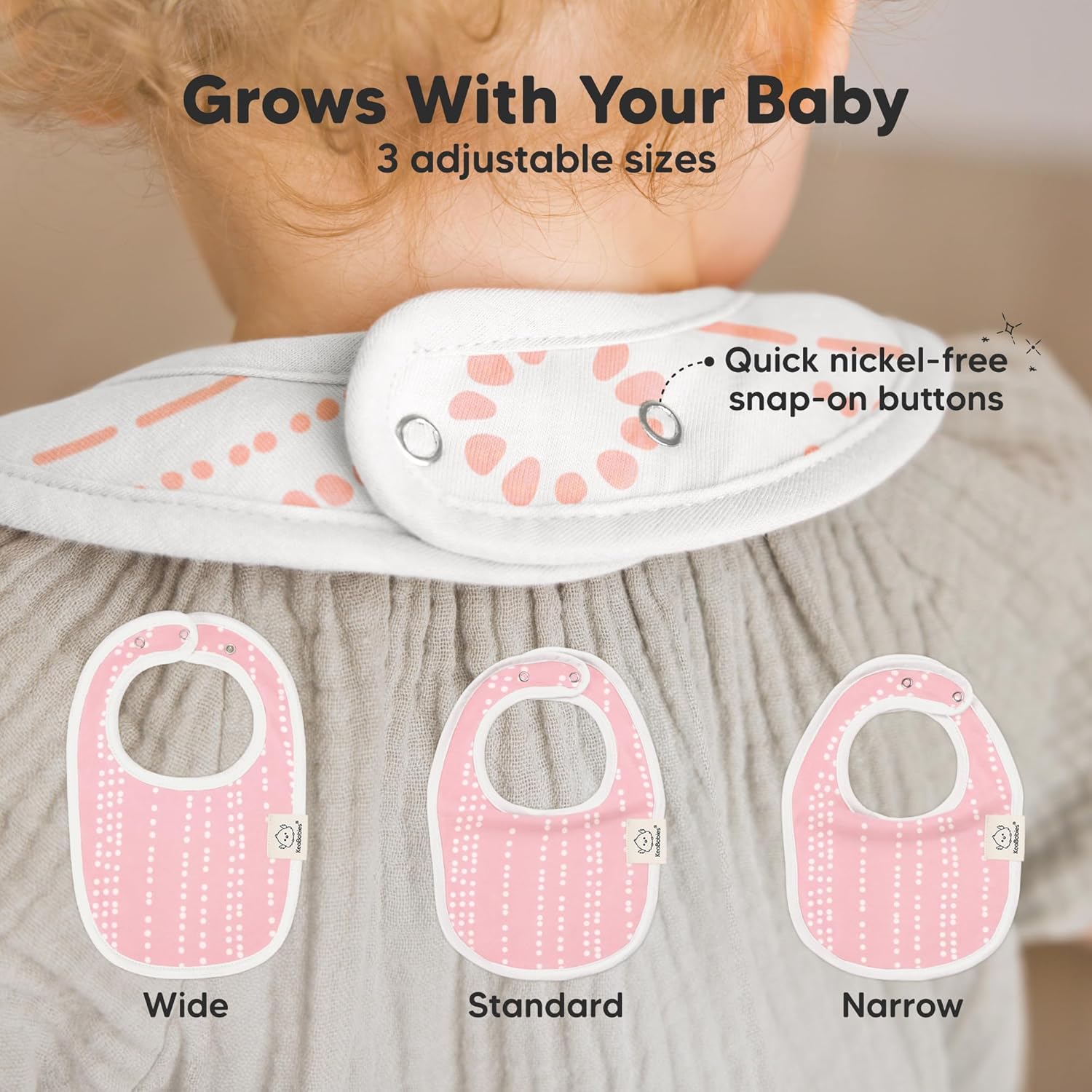 8-Pack Organic Baby Bibs for Boys, Girls - Soft Cotton Drooling and Te