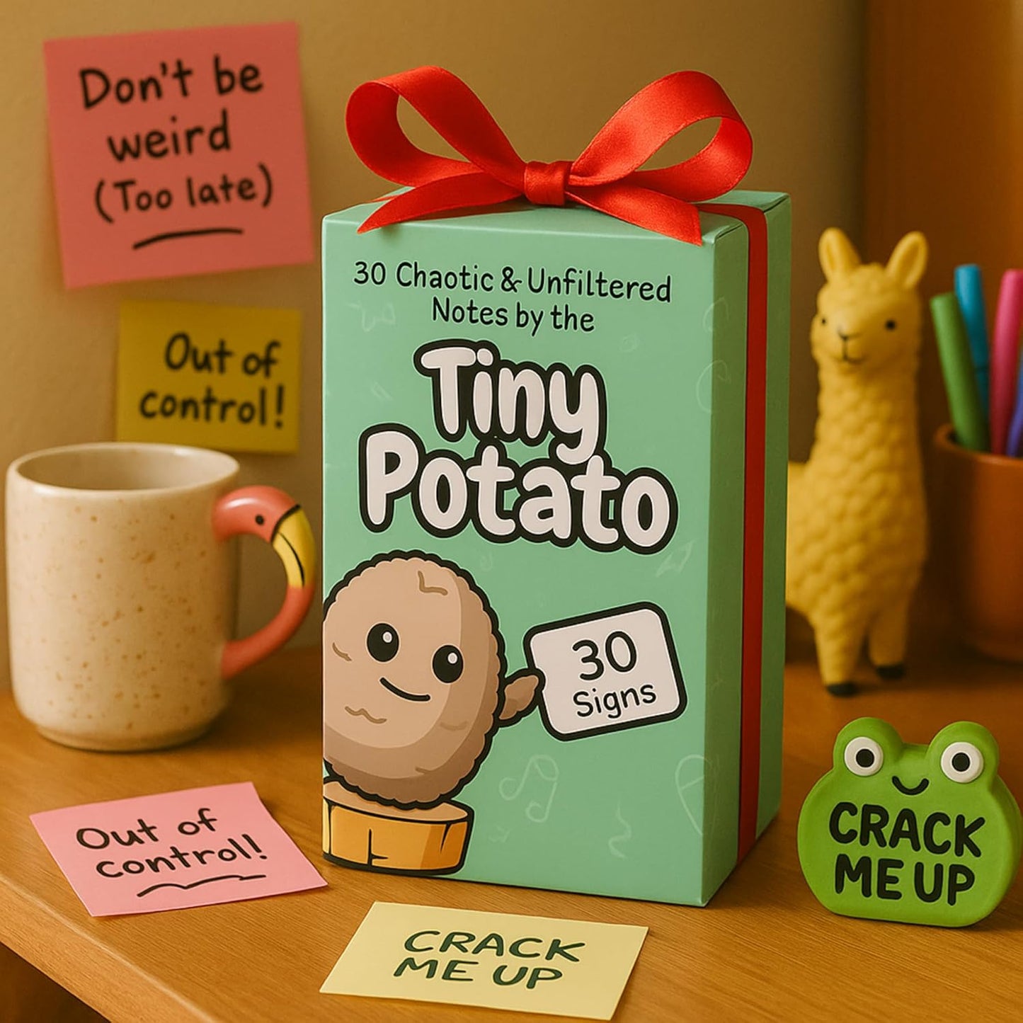 Funny Friendship Gift - Tiny Potato with 30 Sassy Messages for Women Friends Bestie BFF Bestfriend Coworkers - Best Friend Birthday Gifts for Women Men Her Him Sister Classmate - Positive Crochet