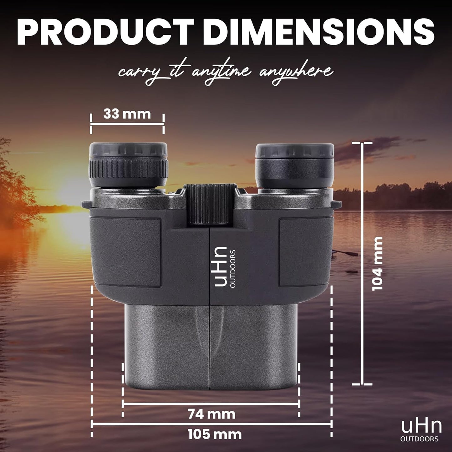 20x25 High Powered, HD Compact Binoculars for Adults and Kids, Unique Diopter Adjustment Feature, FMC Multi-Layer Coating, Perfect for Bird Watching, Hiking, Sightseeing & Live Events