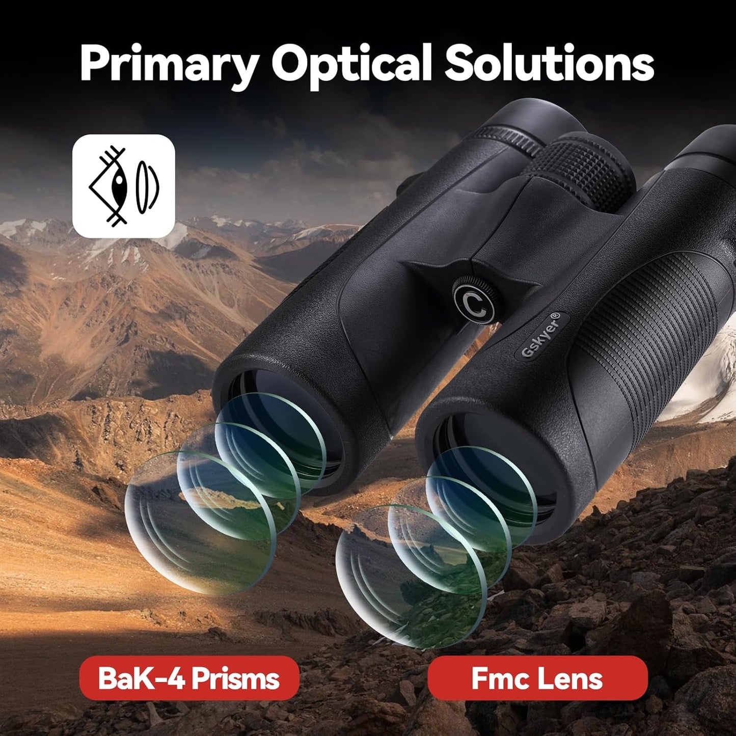 Binoculars for Adults High Powered: 12x42 HD Zoom Binocular for Bird Watching Hunting - Powerful Lightweight Waterproof Binoculars with Phone Adapter for Travel Cruise Ship Stargazing Hiking