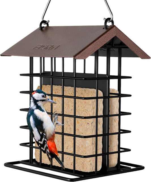 iBorn Suet Feeder for Outside Hanging,Suet Bird Feeders for Outdoors,S