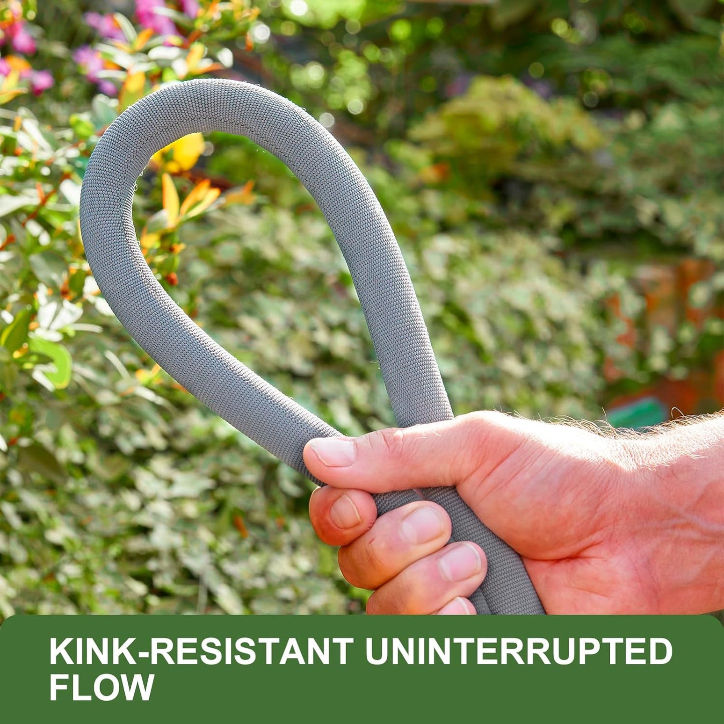 2025 Upgraded 50FT Non-Expanding Garden Hose, Ultra-Light & Flexible W