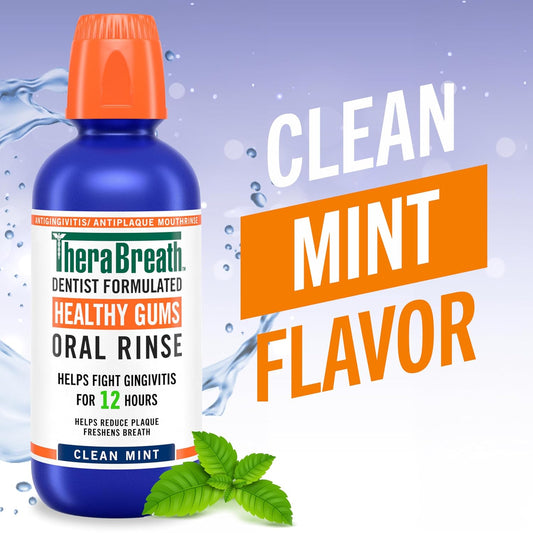 TheraBreath Healthy Gums Oral Rinse, Antigingivitis, Clean Mint Flavor