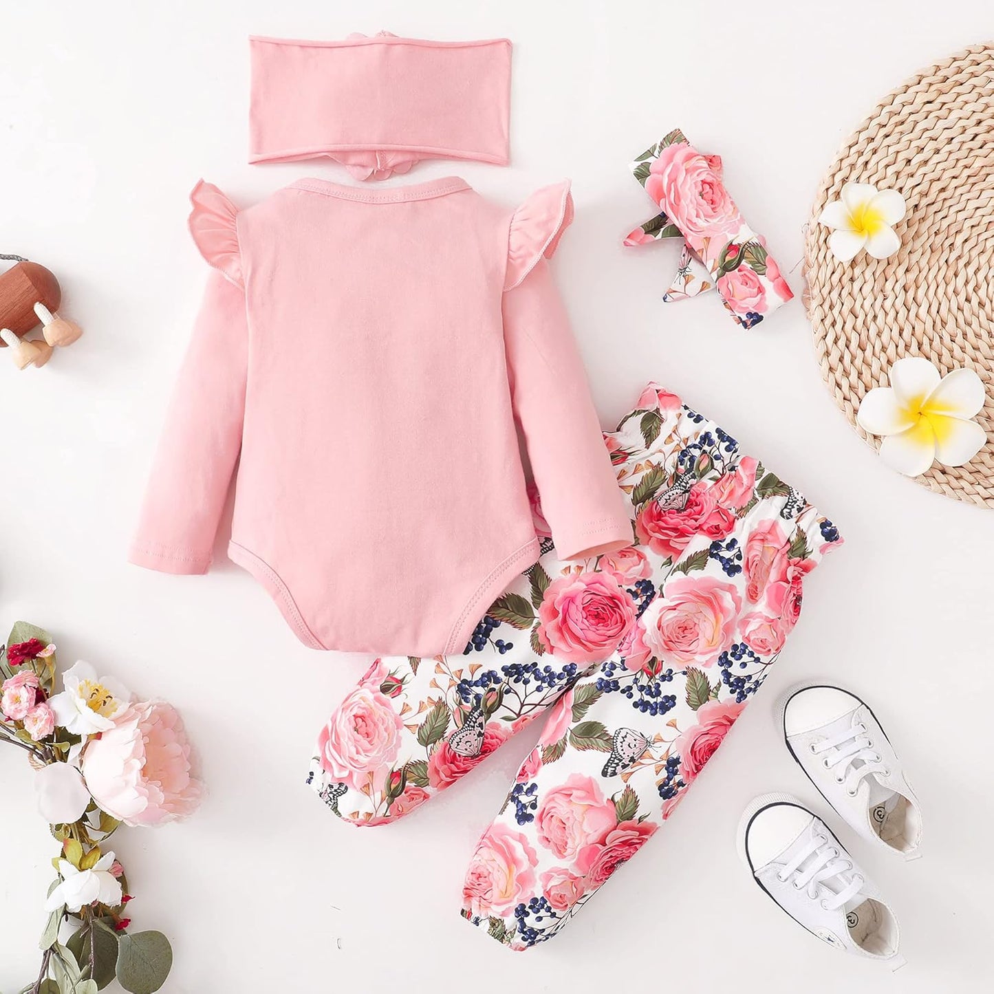 SUNNY PIGGY Newborn Infant Baby Girl Clothes Ruffle Romper Toddler Gir