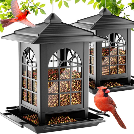 Birdream 2 Pack Bird Feeders for Outdoor Hanging, Assembly Required, 1