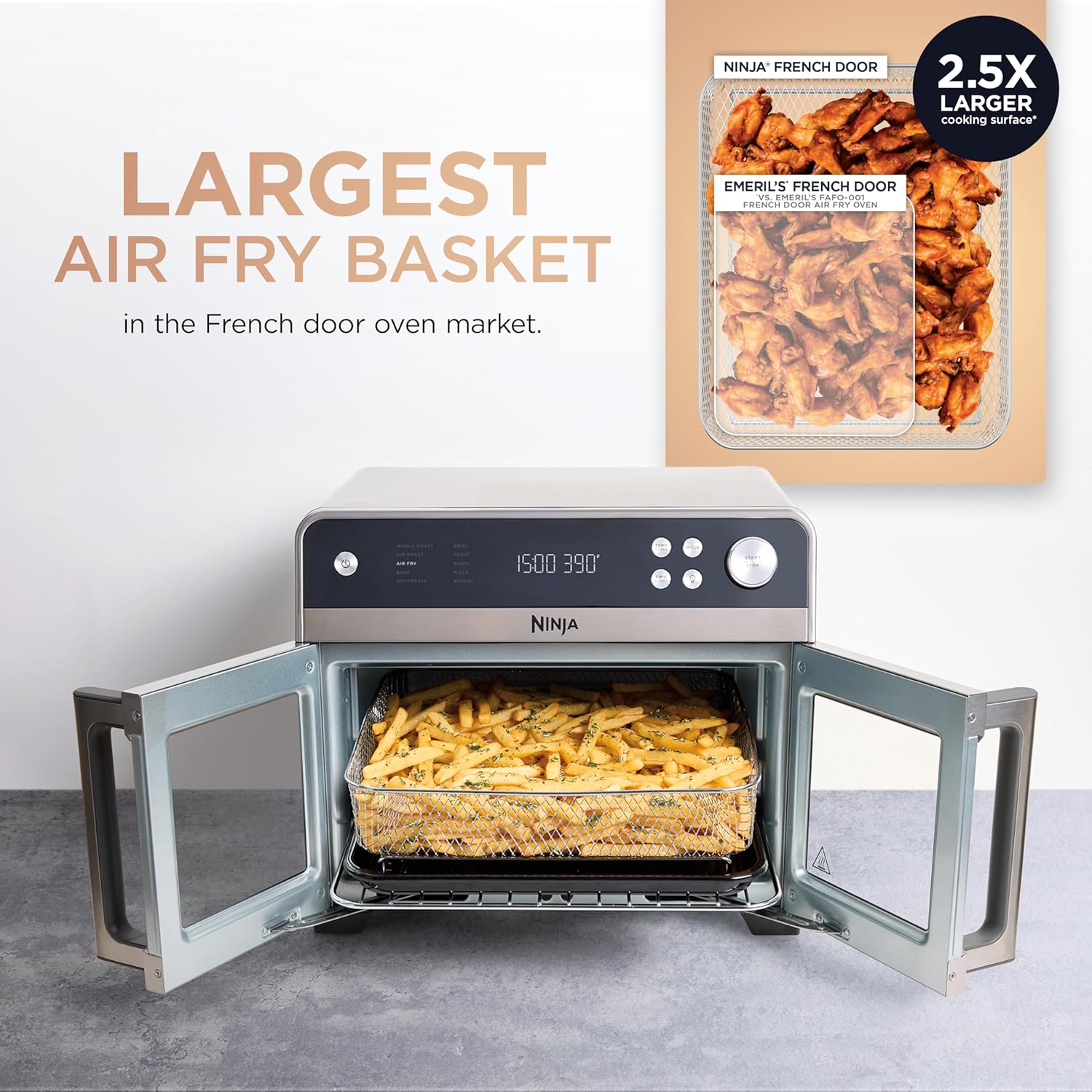 Ninja | French Door Premier | Air Fryer, Convection Oven, Toaster | 5-