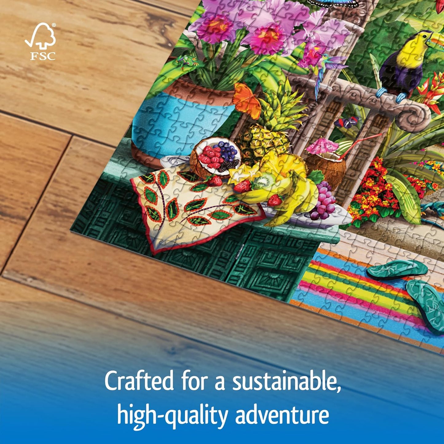 Wonder Forge Tropical Retreat 1000 Piece Jigsaw Puzzle for Adults | Un