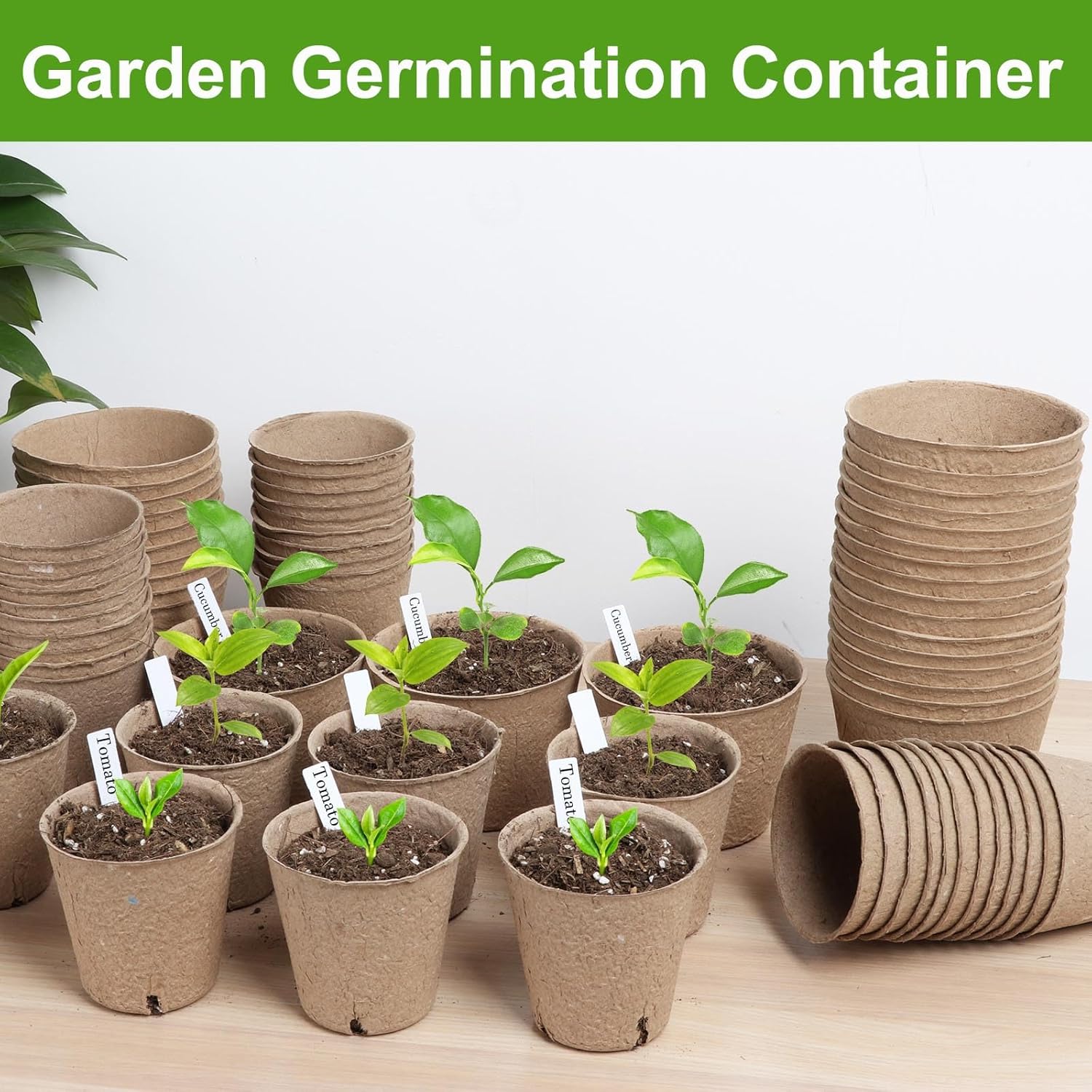 132 Pack Organic Peat Pots, 4 Inch Nursery Pot, Round Plant Seedling P