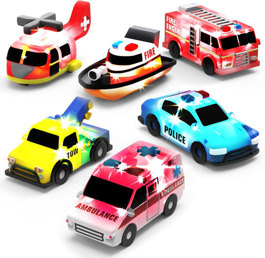 Tub Works® Emergency™ Cars Light Up Bath Toys, 6 Pack | Water-Activate