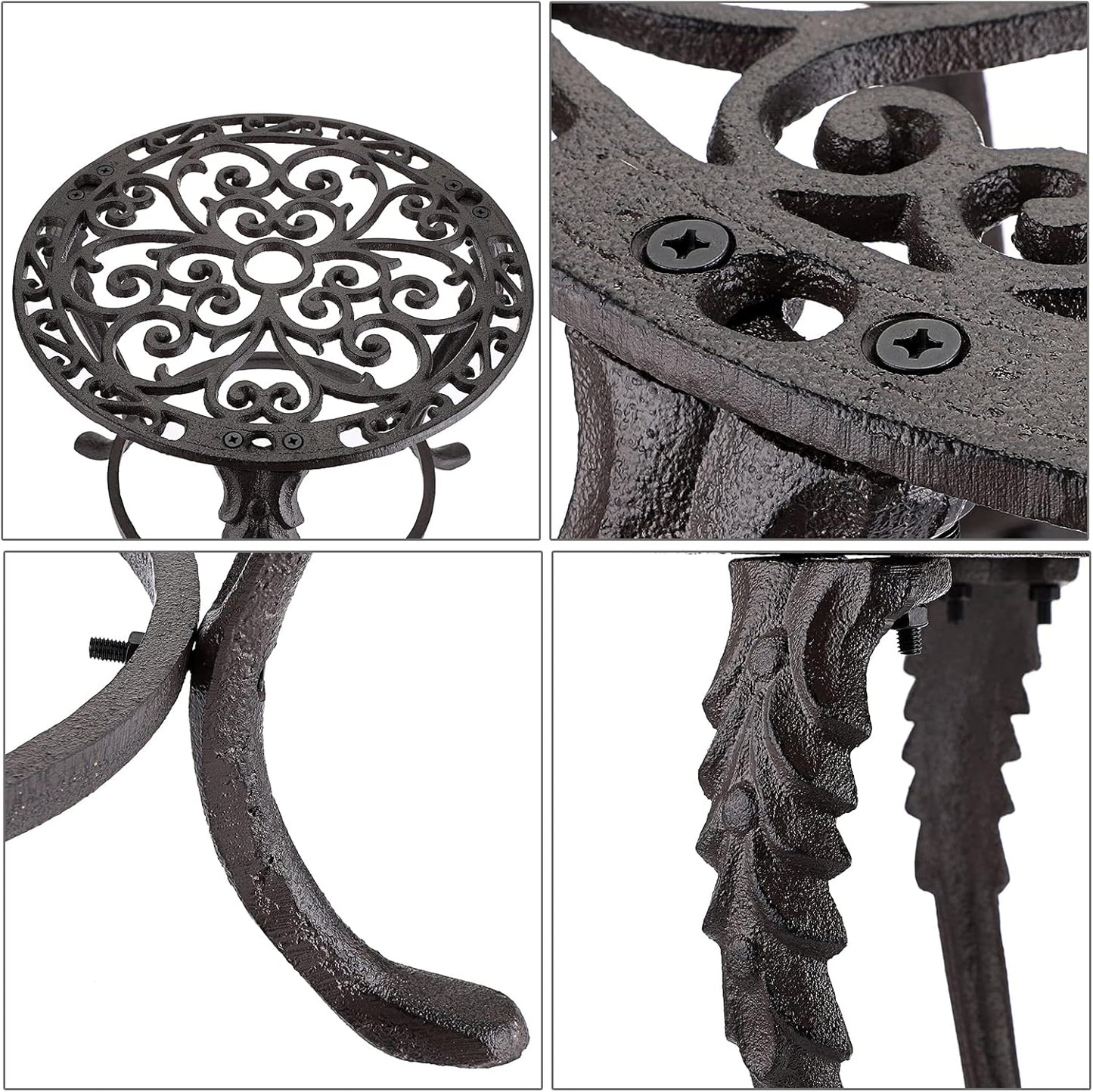 OwnMy Heavy Duty Cast Iron Plant Stand Vintage Iron Flower Pot Holder,