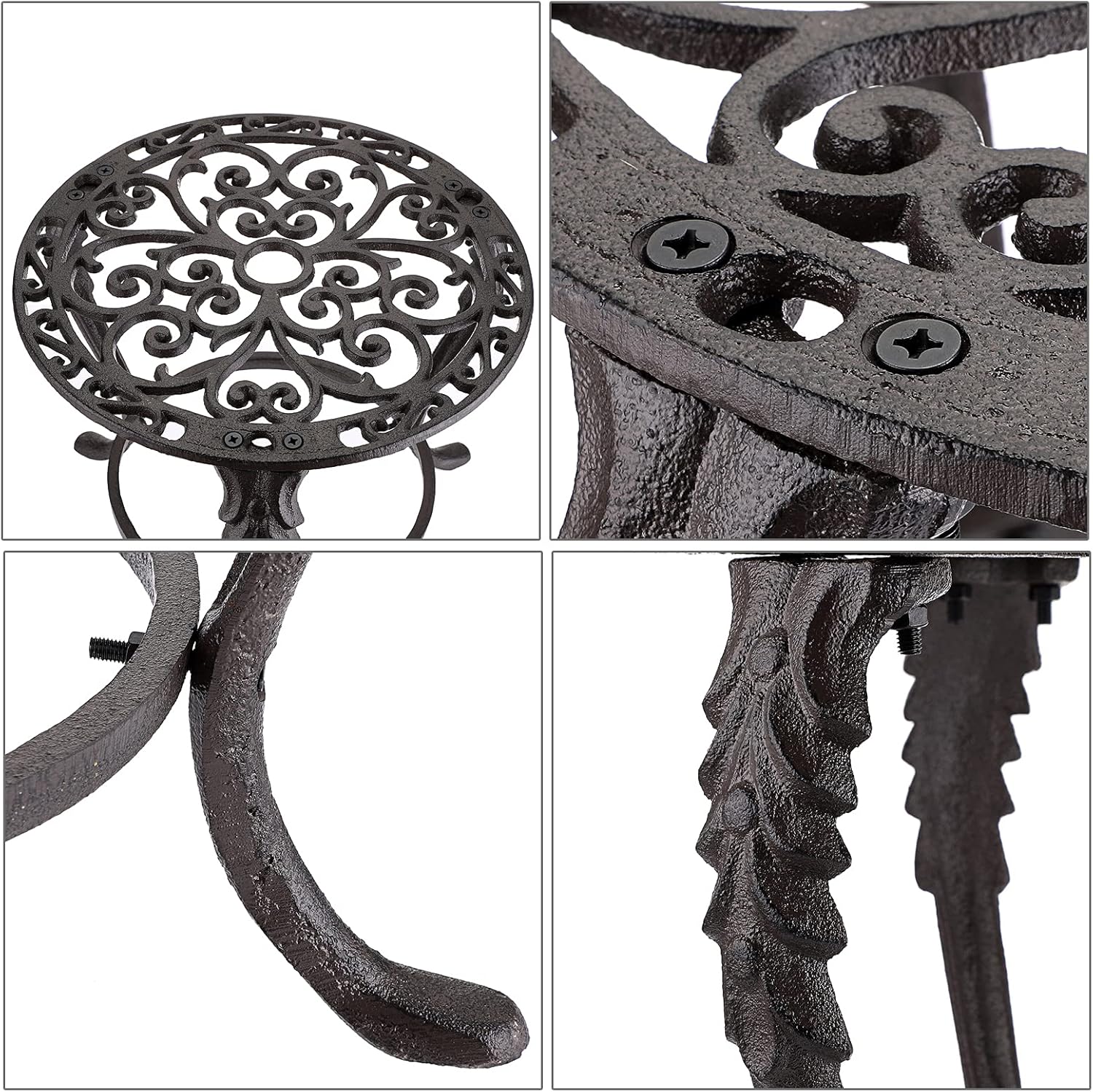 OwnMy Heavy Duty Cast Iron Plant Stand Vintage Iron Flower Pot Holder,