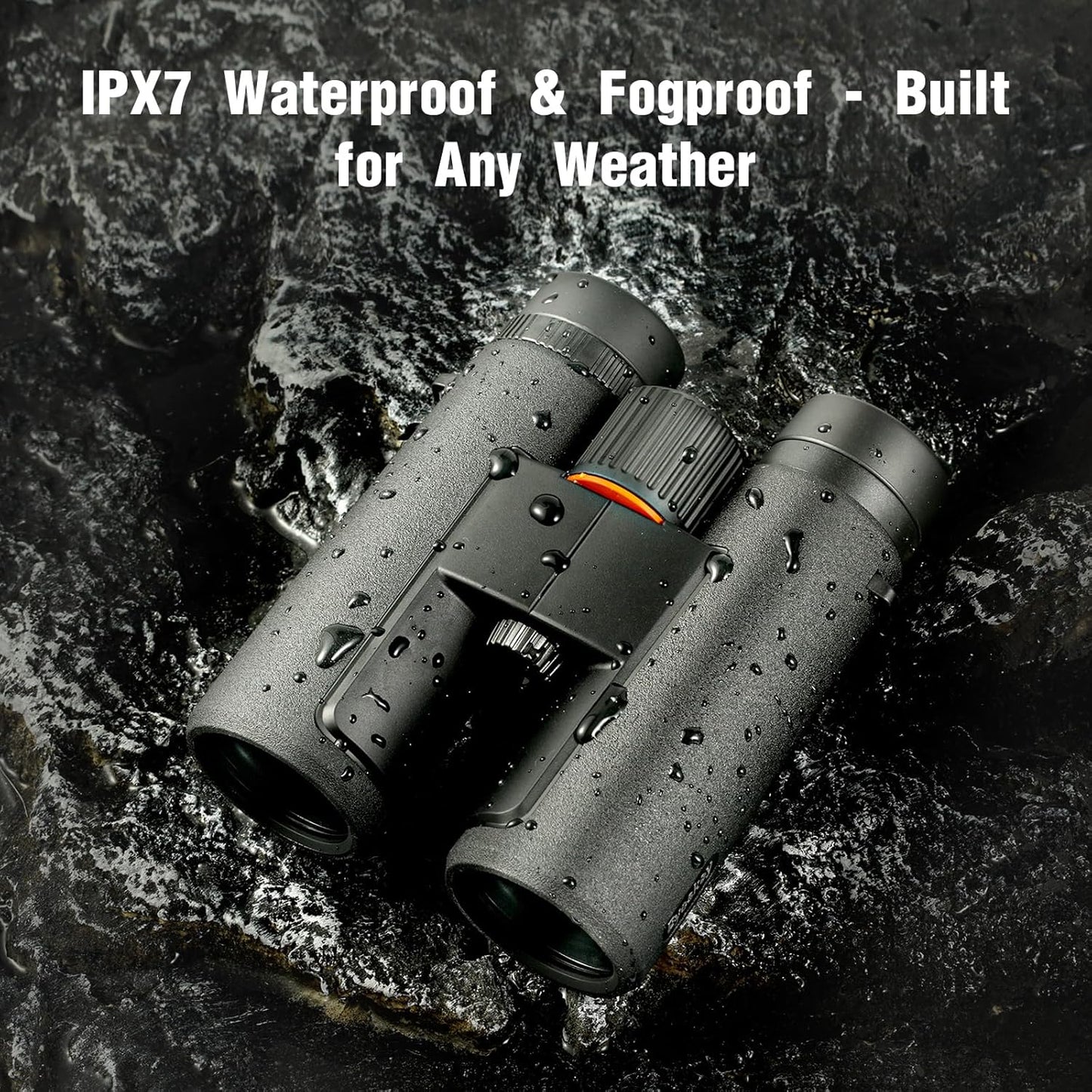 10x42 HD Binoculars for Adults High Powered with Low Light Night Vision – Lightweight Waterproof Binoculars with Smartphone Adapter for Hunting, Bird Watching, Stargazing & Outdoor Travel