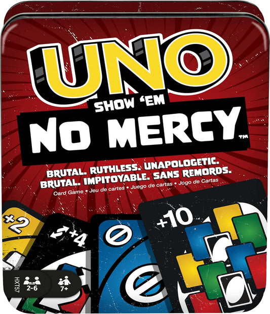 Mattel Games UNO Show ‘em No Mercy Card Game in Storage & Travel Tin f