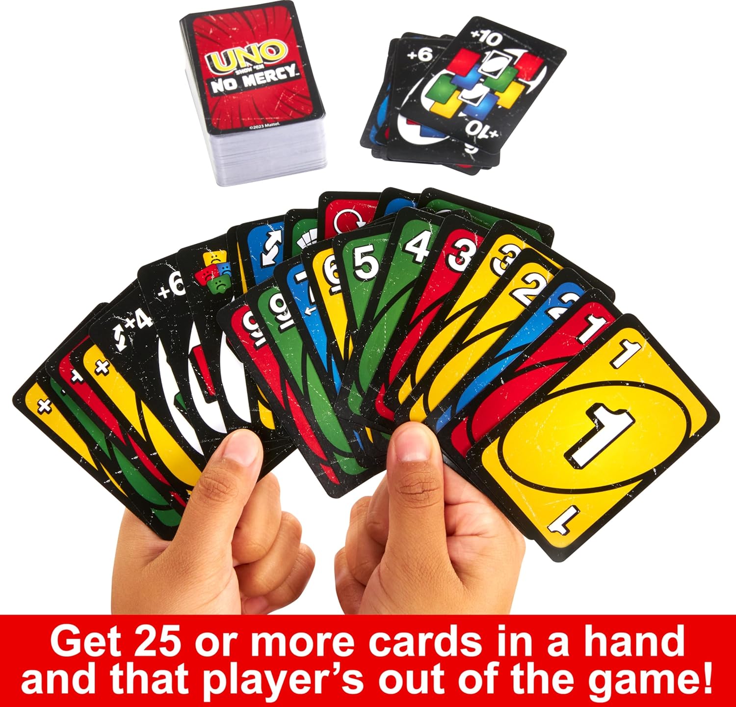 Mattel Games UNO Show ‘em No Mercy Card Game in Storage & Travel Tin f