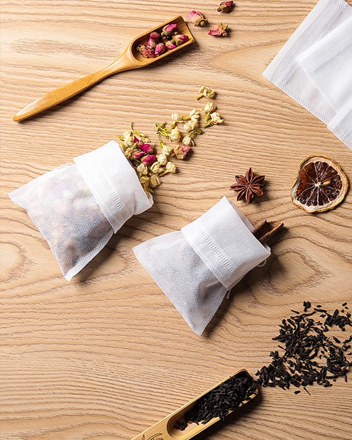 200pcs Disposable Tea Bags for Loose Leaf Tea, Tea Filter Bags with Fr