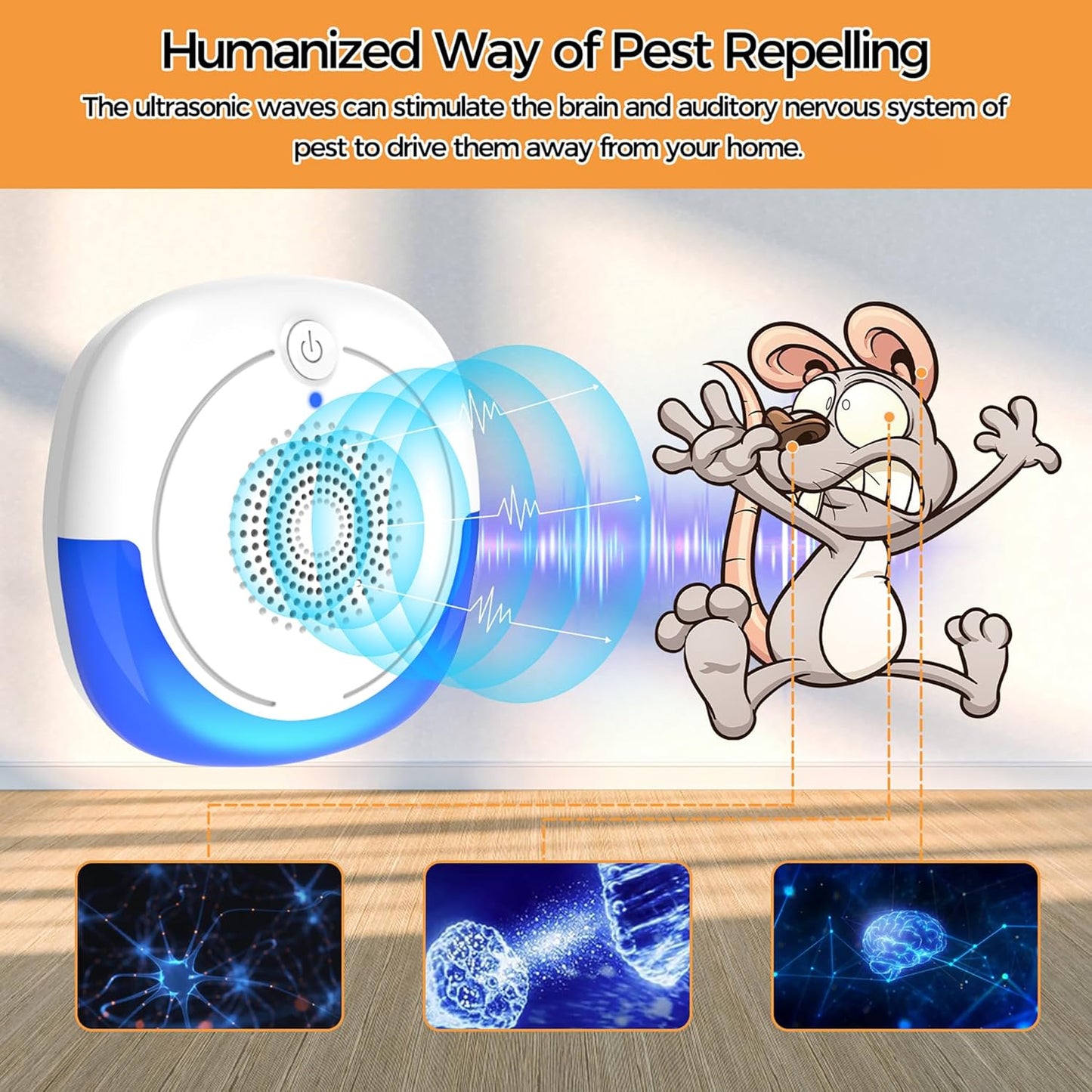 2026 Upgraded Ultrasonic Pest Repellent Indoor Insect Repeller, Pest C