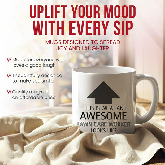 Awesome Lawn Care Worker Looks Like Mug - Specialist Coffee Cup - Gardening Enthusiast Funny Gift From Friends - Management Tea Mugs - Cups - 11 Oz Ceramic Gifts For Birthday, Him, Her, Christmas