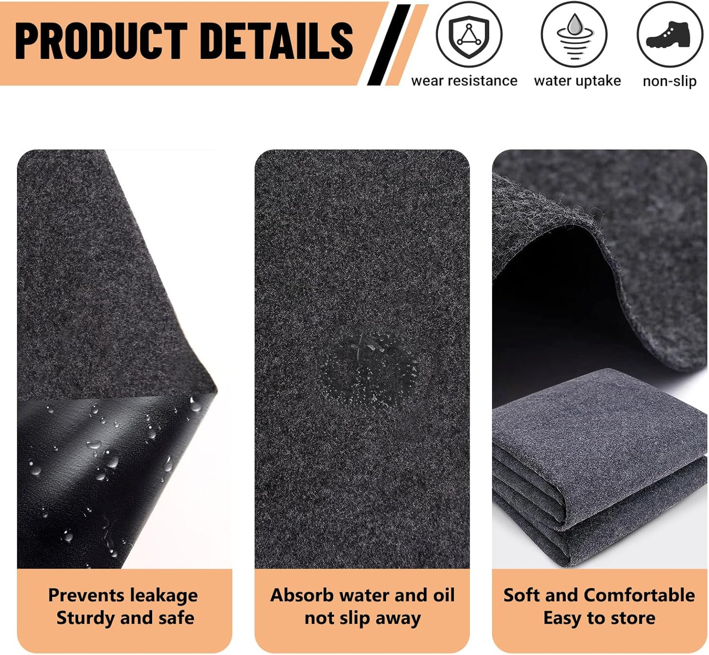 8 x 6.2 FT Outdoor Storage Shed Floor Mat Waterproof Garden Shed Flooring Mat Washable Carport Furniture Dustproof Anti-Slip Pad for Protect Shed Flooring from Wear - Tool Shed Not Include