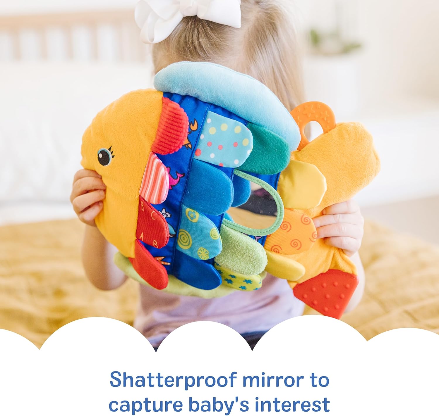 Melissa & Doug K’s Kids, Flip Fish Stuffed Animal, Soft Baby Book, Mul