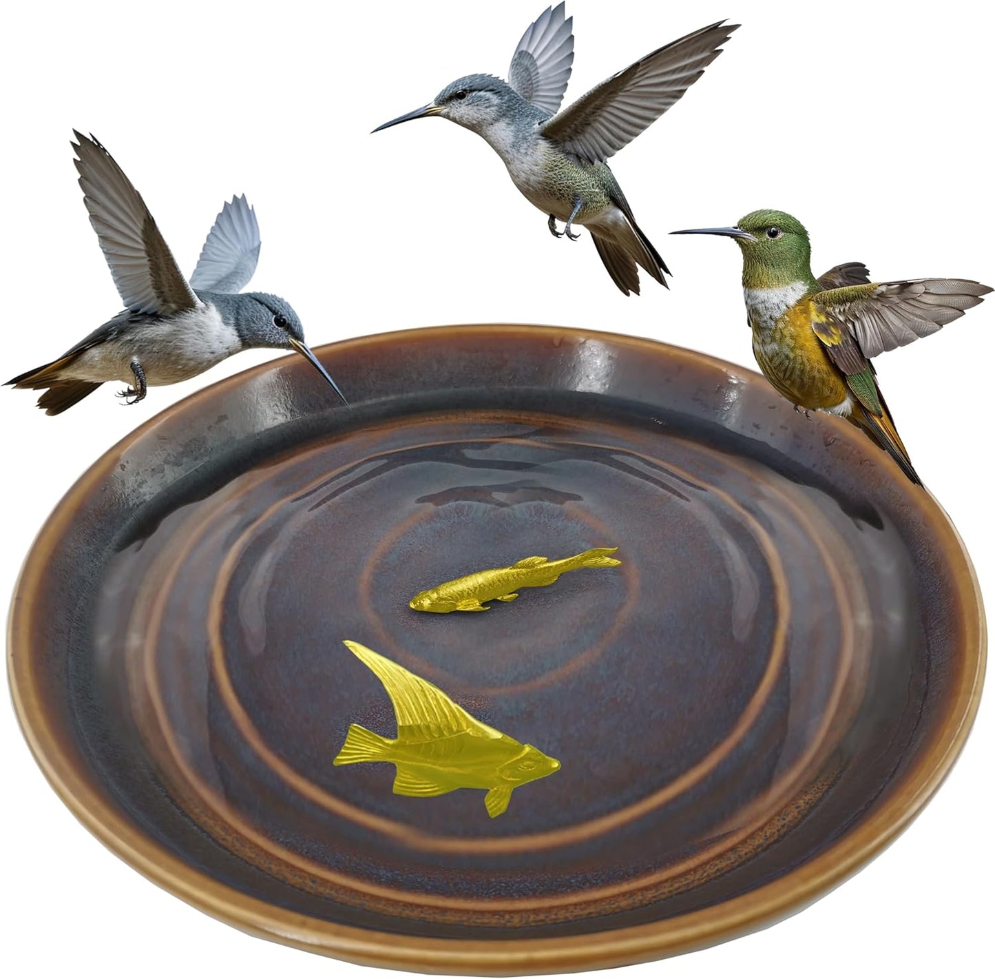 2 Pcs Bird Bath Purification Disk Copper Bird Bath Water Cleaner Fish 