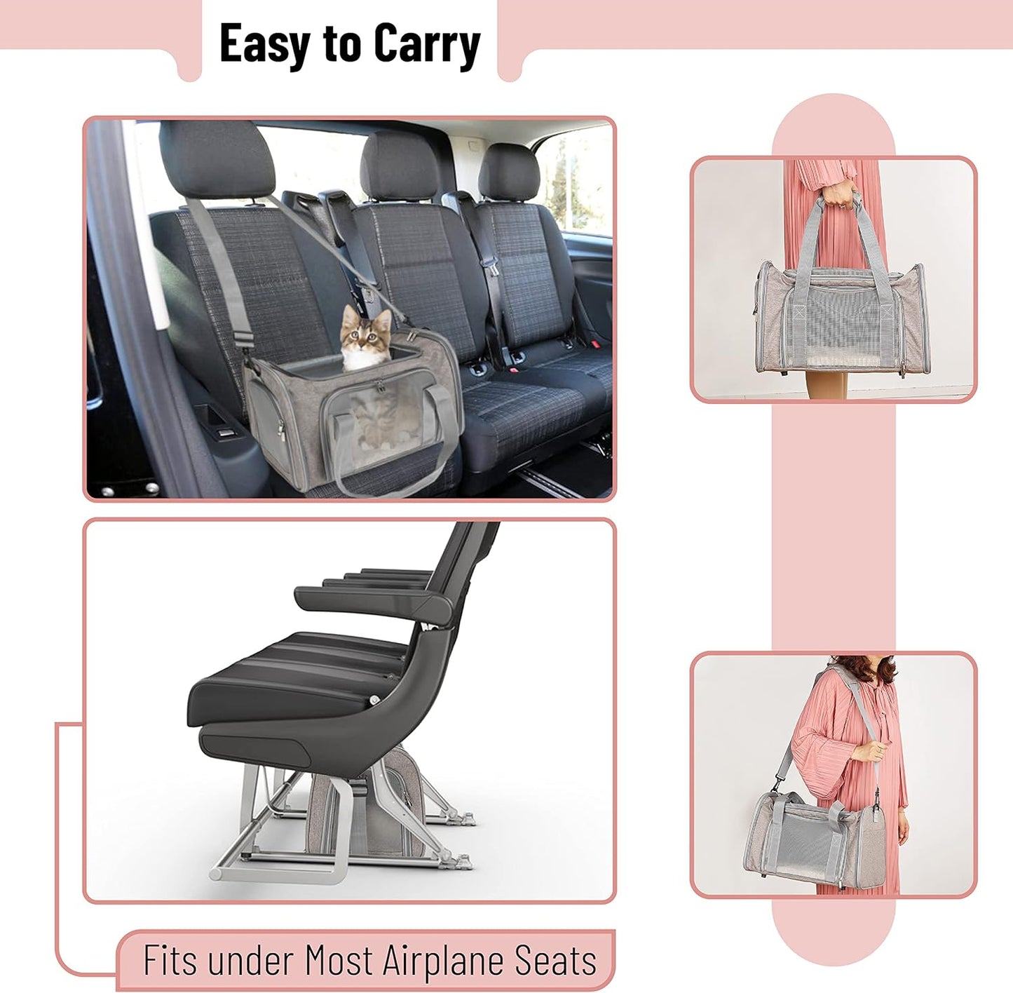 Mr. Pen- Pet Carrier, Cat Carrier, Dog Carrier, Cat Bag Carrier, Cat T