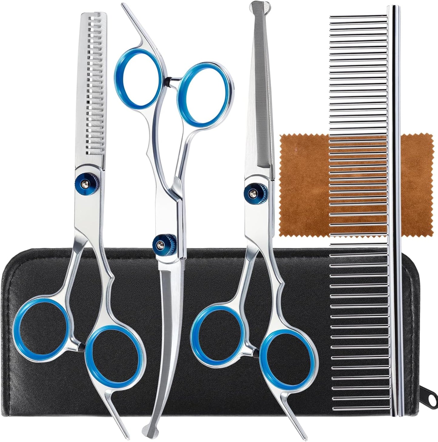 5 in 1 Premium Dog Grooming Scissors, Professional Dog Scissors for Gr