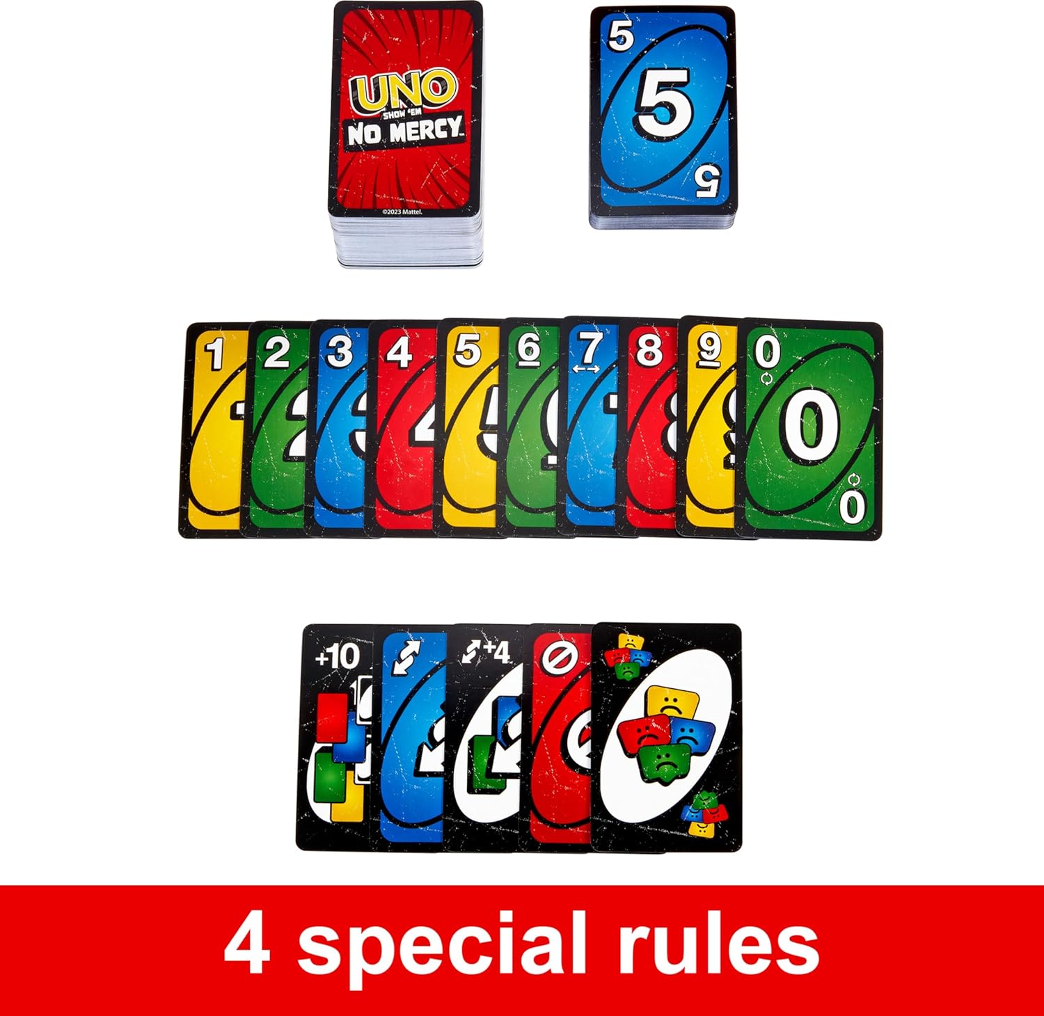 Mattel Games UNO Show ‘em No Mercy Card Game in Storage & Travel Tin f