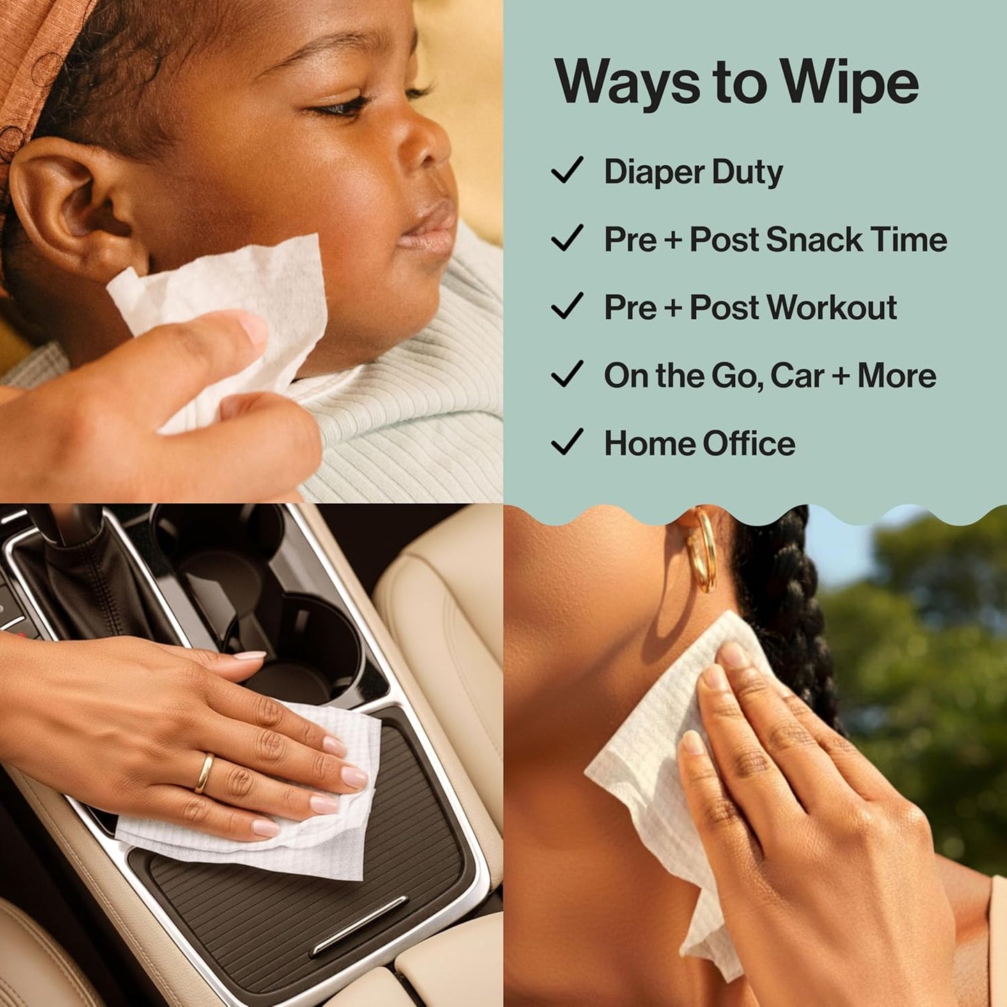 The Honest Company Hypoallergenic Multi-Use Baby Wipes for Sensitive S