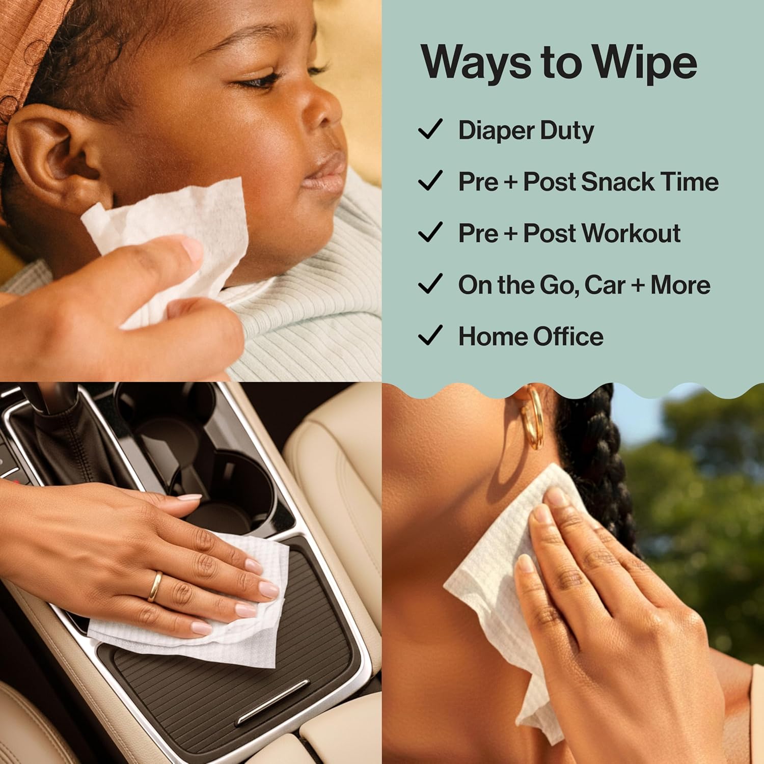The Honest Company Hypoallergenic Multi-Use Baby Wipes for Sensitive S