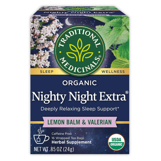 Traditional Medicinals Organic Nighty Night Extra Tea With Valerian Ro