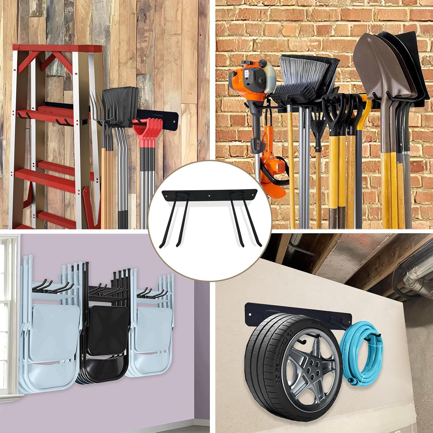 Sturdy Storage Hooks for Garage and Garden Use Space Efficient Design 