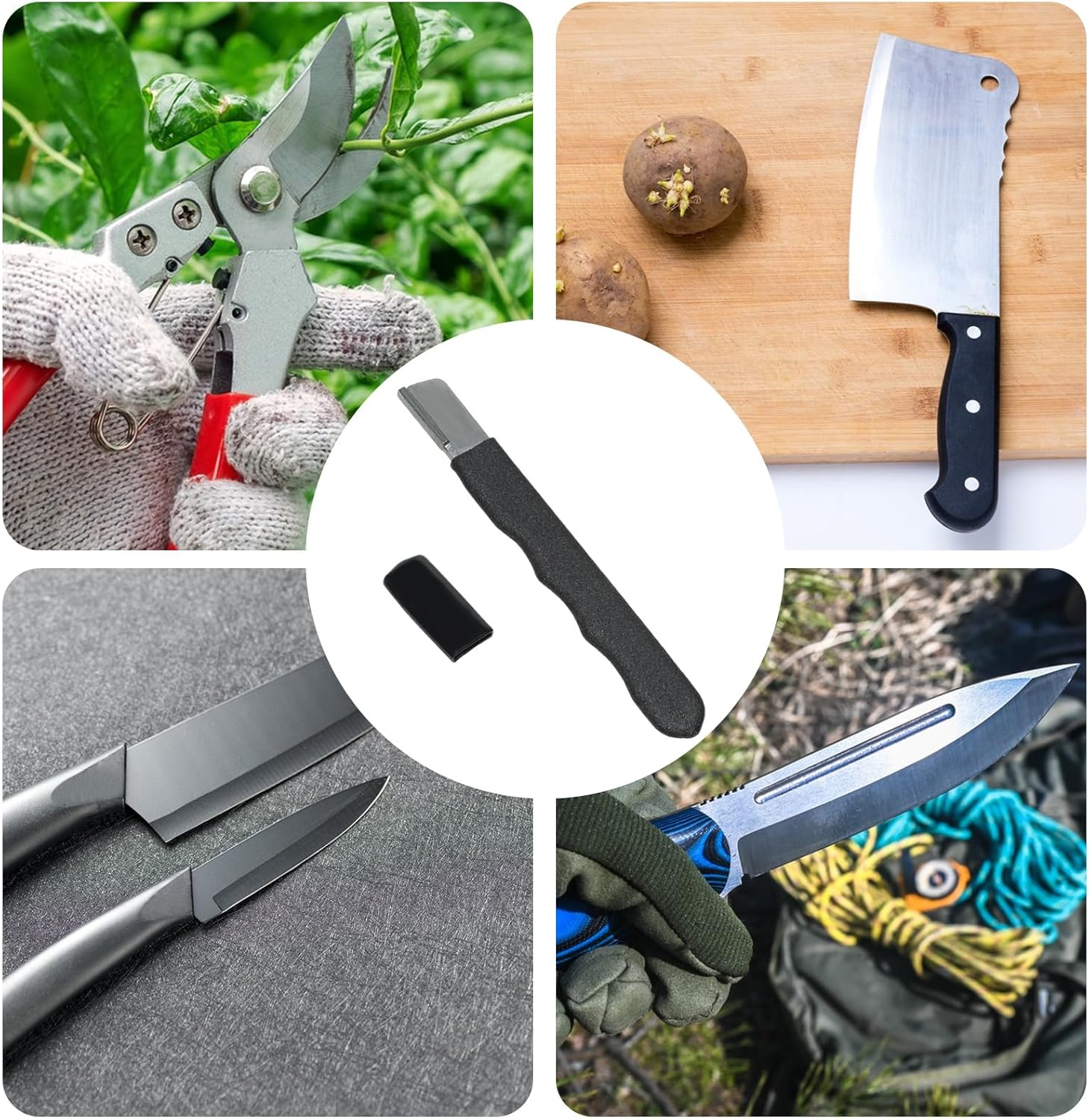 2 Pack Pocket Blade Sharpener, tungsten steel alloy Garden Tool Sharpe