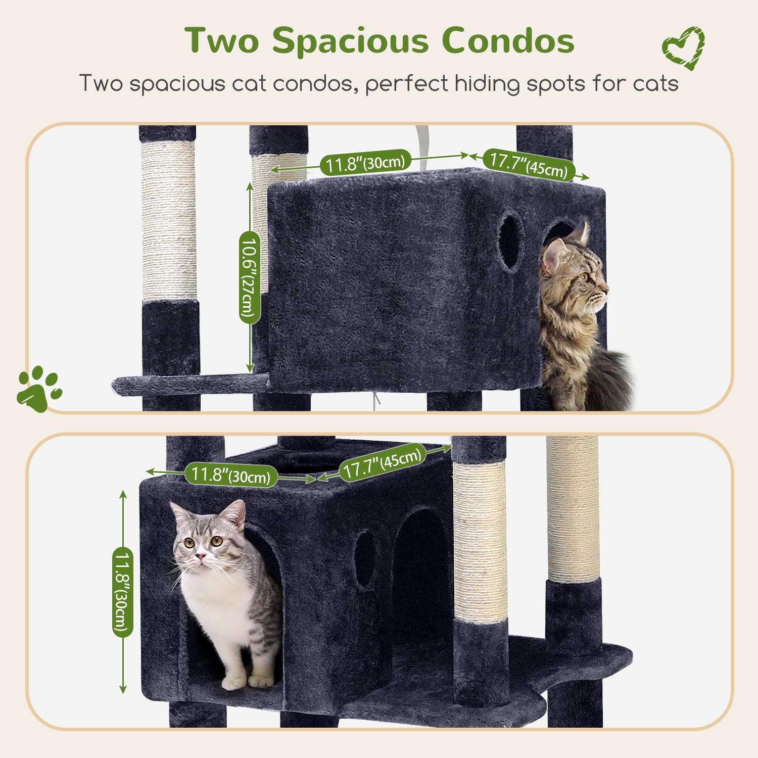Globlazer Giant Cat Tree, 83 inch Cat Tree for Indoor Cats Large Adult