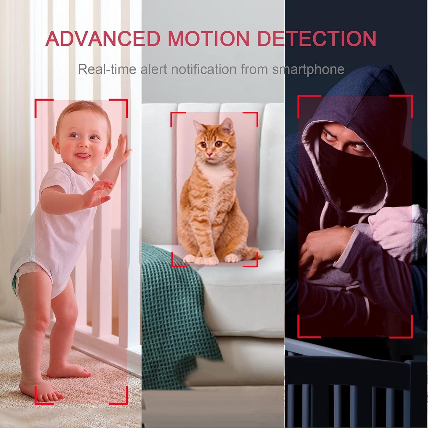 LaView Security Cameras 4pcs, Home Security Camera Indoor 1080P, Wi-Fi