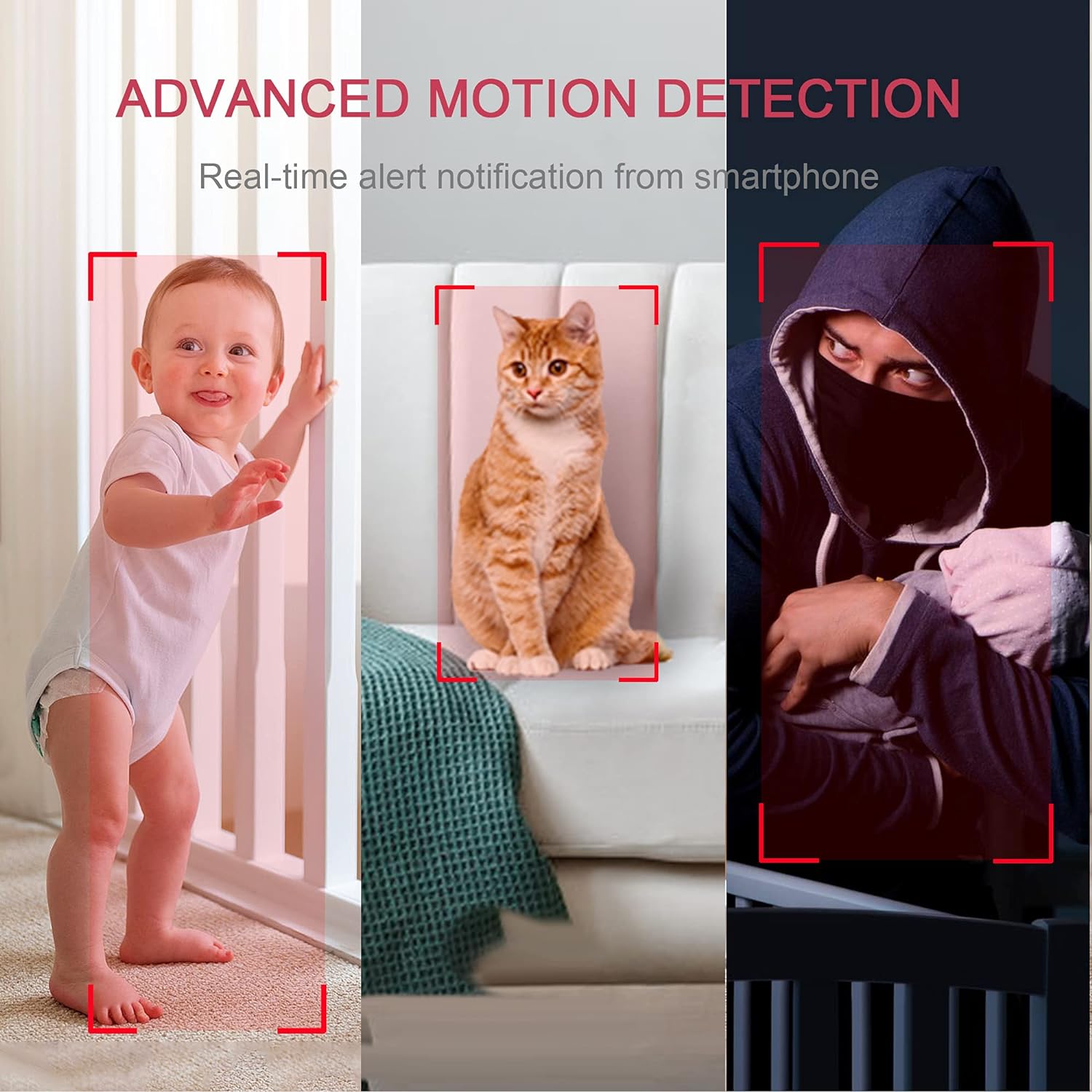 LaView Security Cameras 4pcs, Home Security Camera Indoor 1080P, Wi-Fi