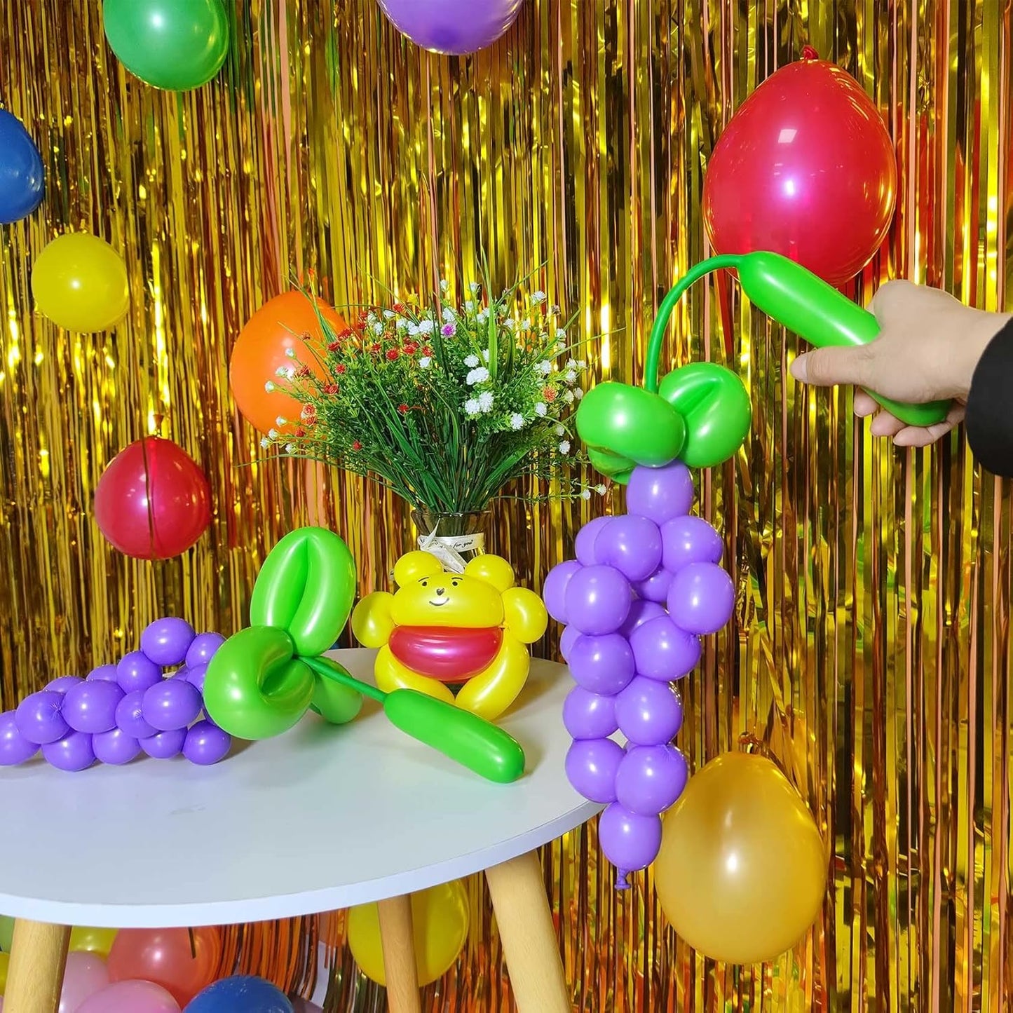ASIYUHY 260 long balloons 100 Pack Twisting Animal Balloons Assorted Color Thickening Latex Modeling Long Magic Balloons for Animal Shape Birthday Weddings Christmas Party Decoration