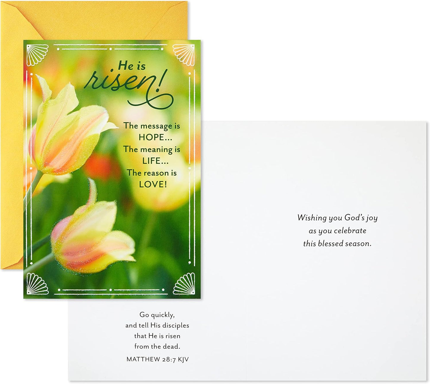DaySpring Pack of Religious Easter Cards, He is Risen (10 Cards with Envelopes)