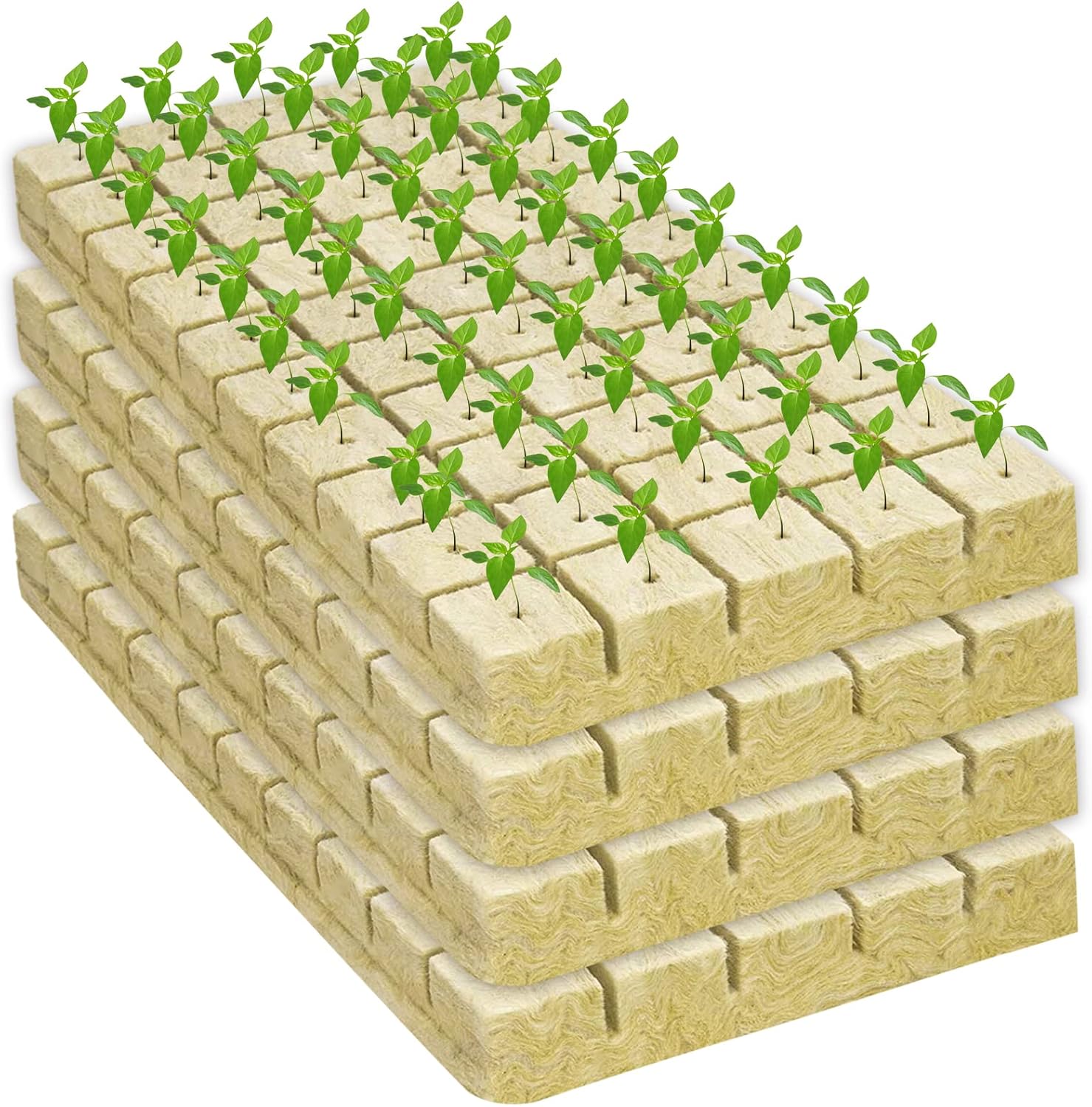 Legigo 1 Inch Rockwool Cubes Seed Starter Plugs for Hydroponics, RockW