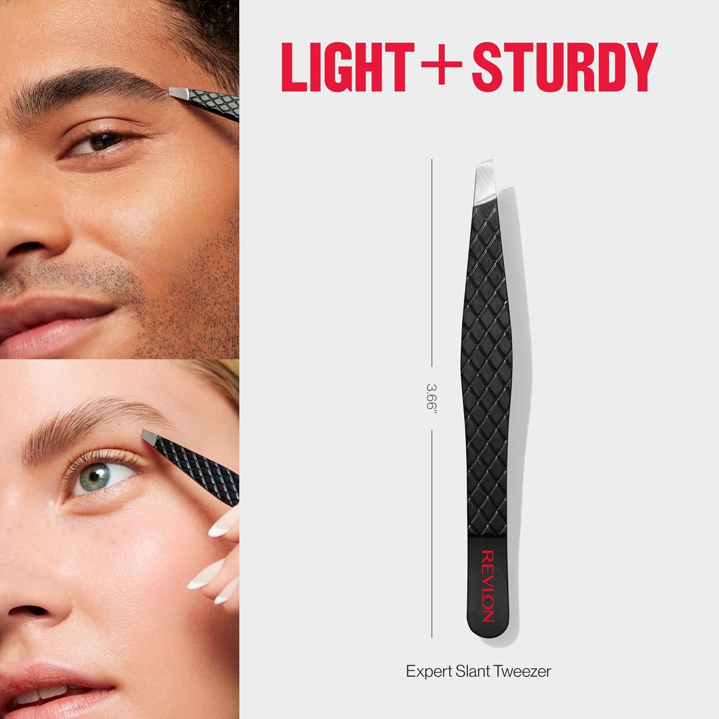 Revlon Expert Slant Tweezer, High Precision For an Easy Hair Removal, 