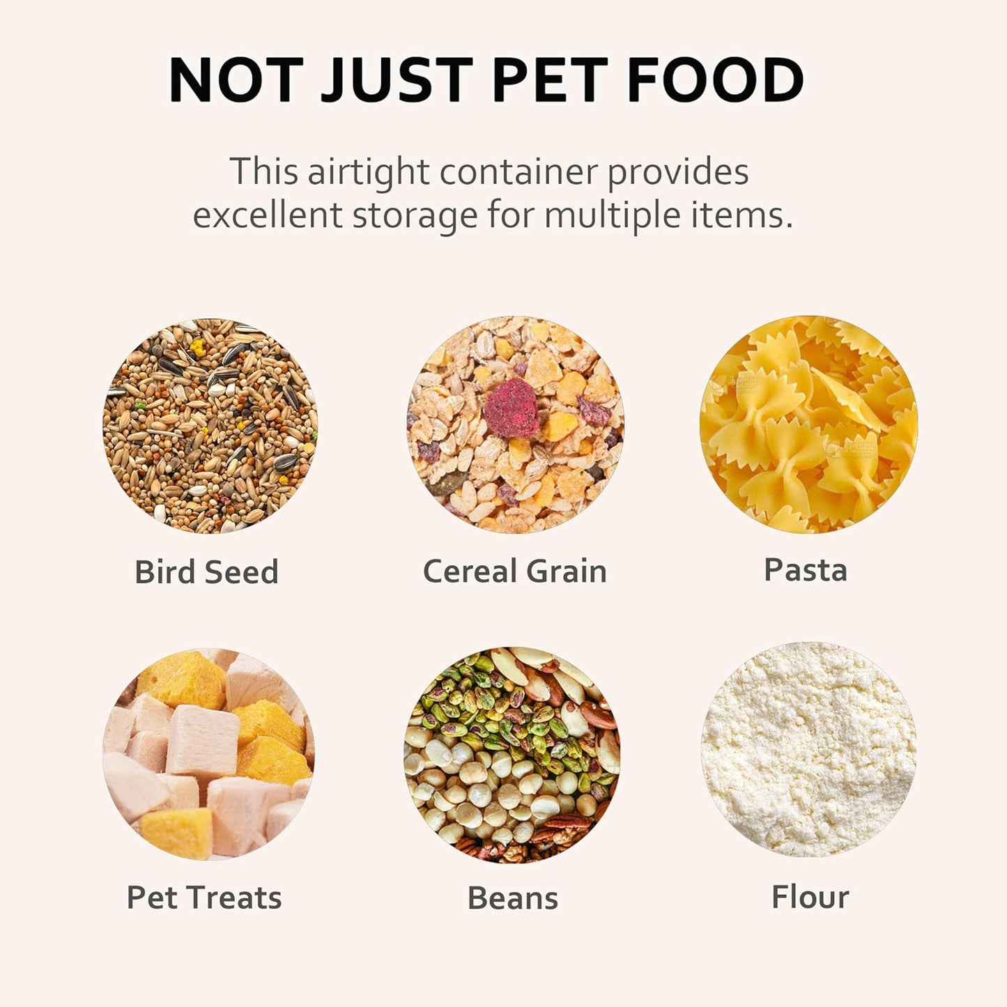 EIwichen Dog and Cat Food Storage Container with Scoop - 5-10 Lbs Pet Food Container with Airtight Lid, Dry Food Bin BPA Free, Kibble Container, for Pet, Cat, Dog, Bird Seed, e
