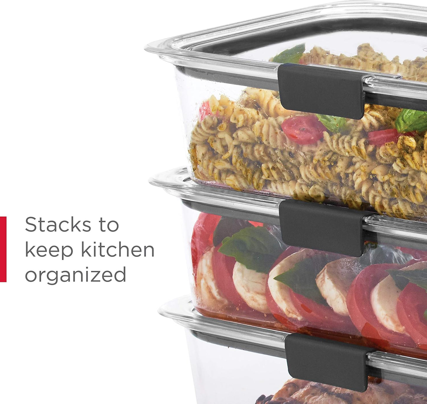 Rubbermaid Brilliance BPA-Free Food Storage Containers with Lids, Airt